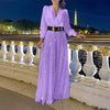 Icone™ ClassicJumpsuit - Elegant V-Neck Long Sleeve Sequin Classic Jumpsuit
