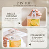 Globetrek° GlassTumbler: Large Capacity Clear Ribbed Design Glass Tumbler